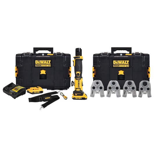 DEWALT® 官方网站在线历史查询-幸运体彩飞艇开奖结果直播-168官网开奖记录Compact Inline Press Tool with two Tough System boxes, two batteries, charger, strap, cord, and jaws