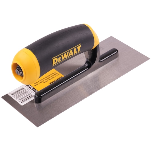 8 x 3 CARBON STEEL FINISHING TROWEL RIGHT ANGLED VIEW 