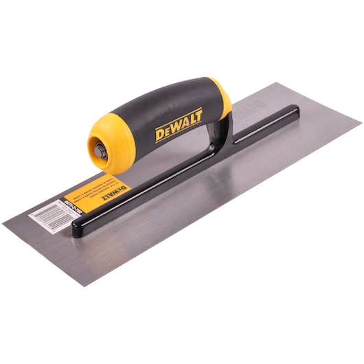12 x 4 CARBON STEEL FINISHING TROWEL RIGHT ANGLED VIEW 