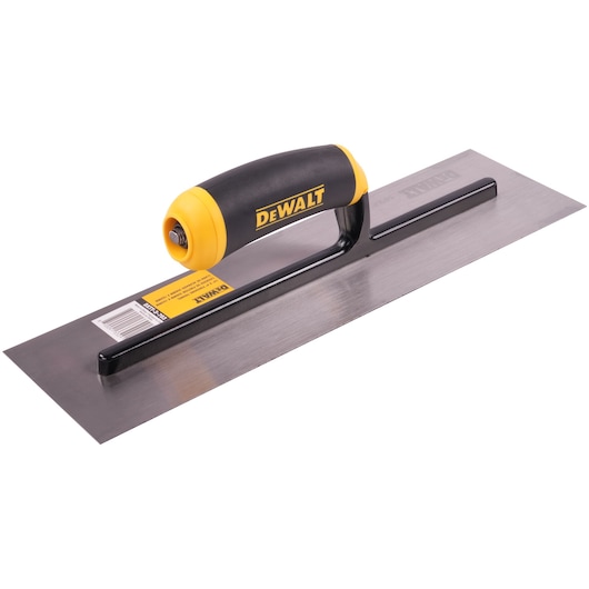 14 x 4 CARBON STEEL FINISHING TROWEL RIGHT ANGLED VIEW 