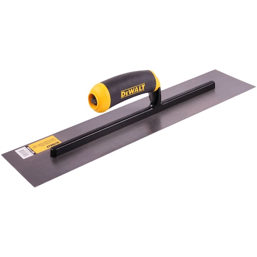 18 x 4 CARBON STEEL FINISHING TROWEL RIGHT ANGLED VIEW 